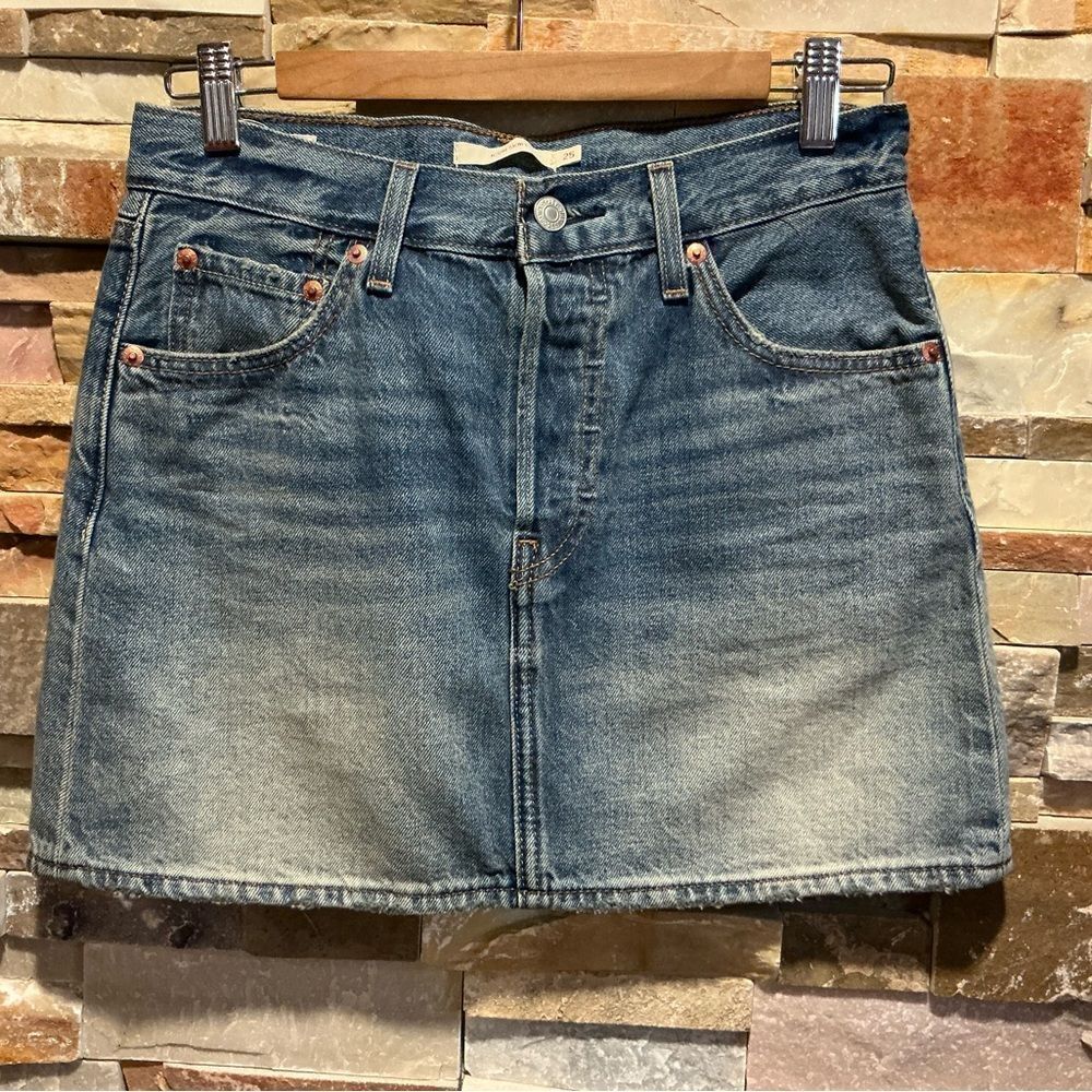 Levi's Blue Mini Skirt Casual Denim